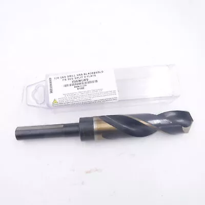 Westward Reduced Shank HSS Drill Bit, 7/8″D, 3-1/8″ Flute L, 6″ OAL, 1/2″ Shank
