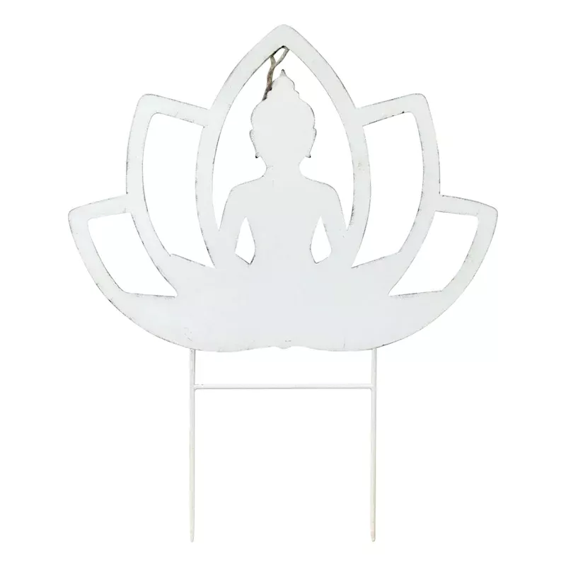 White Buddha Yard Stake, 20x24.5