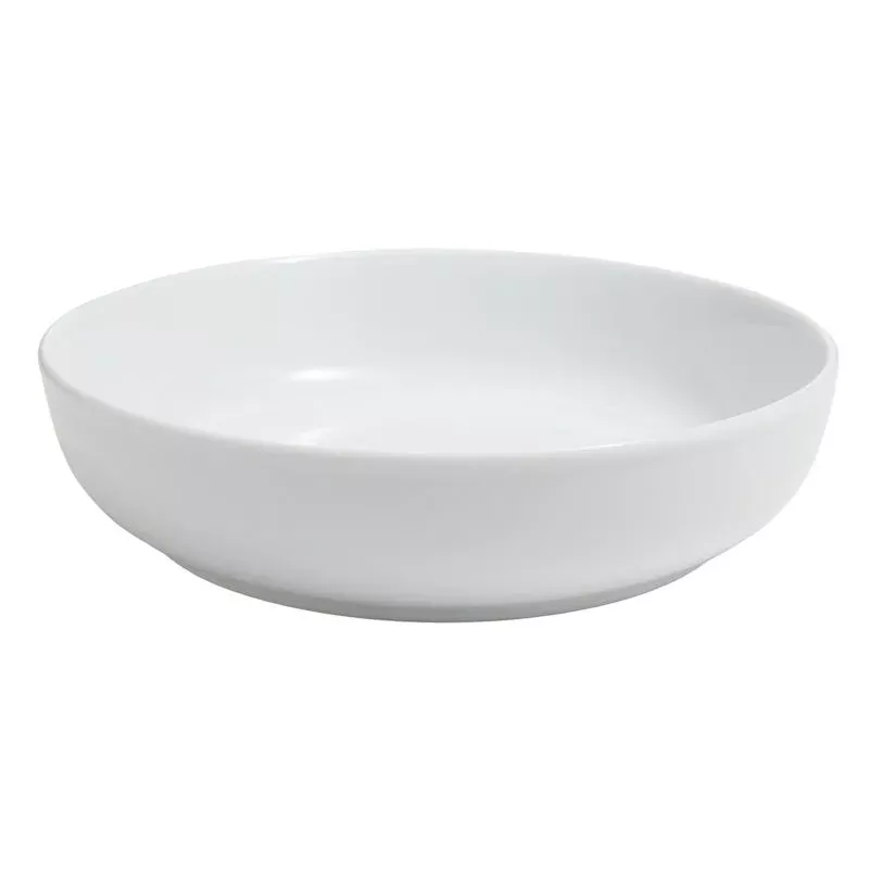 White Porcelain Dinner Bowl, 8"
