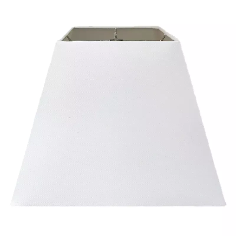 White Square Tapered Table Lamp Shade, 11"