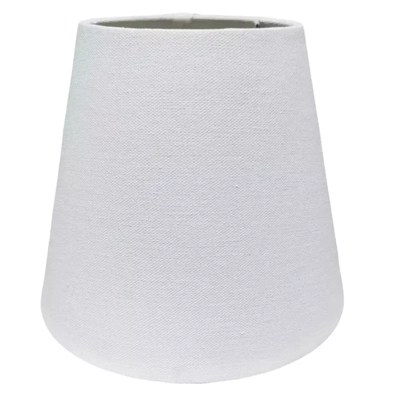 White Tapered Drum Lamp Shade, 7"