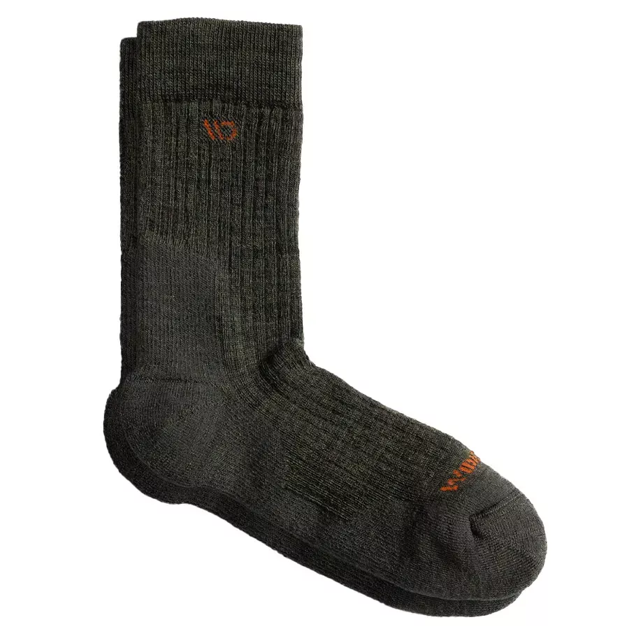 Wide Open Men's Solid Cushioned Micro Crew Socks - Forest