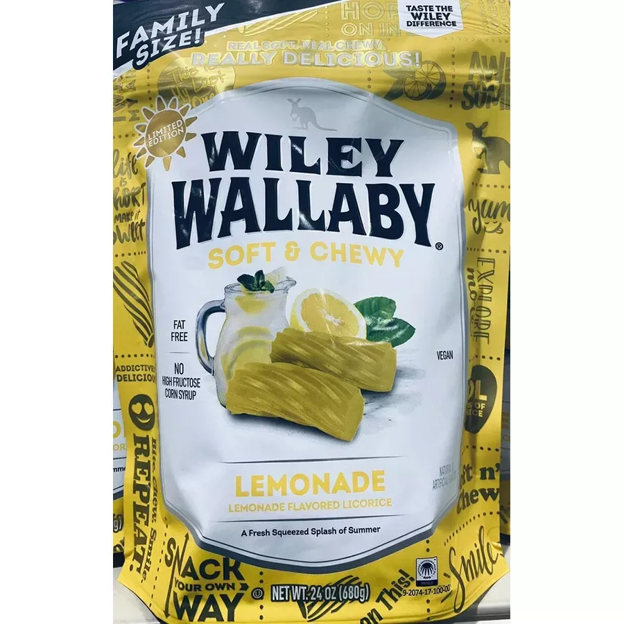 Wiley Wallaby Soft & Chewy Lemonade Licorice - 24 oz