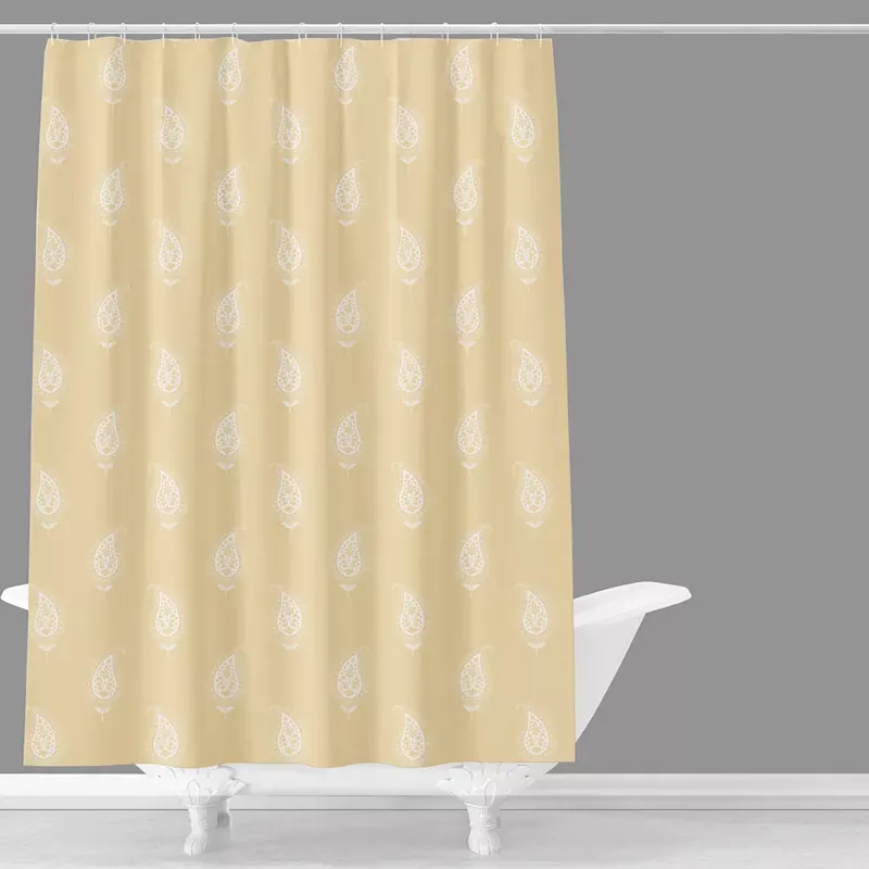 Yellow Paisley Shower Curtain, 72"