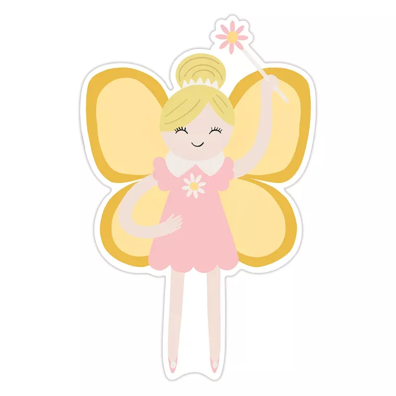 Yellow Winged Fairy Wall Decor, 17x11