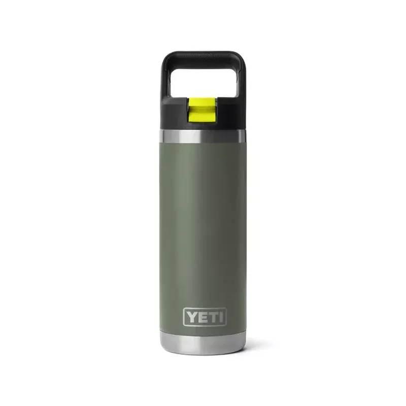 YETI RAMBLER 18OZ BOTTLE STRAW CAMP GREEN / FIREFLY * PICK UP ONLY *