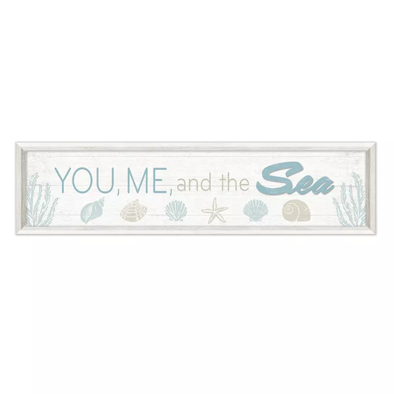 You Me & The Sea Wall Sign, 8x30