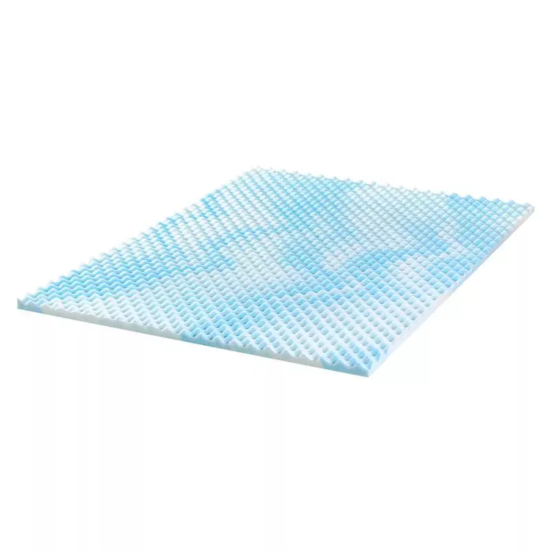 Zinus 1.5" Cooling Swirl Gel Memory Foam Mattress Topper, Queen