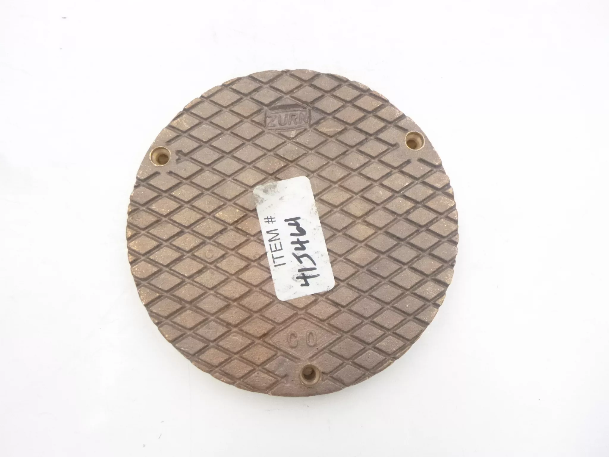 Zurn 5 5/8″ Overall Dia 2″ Ht Bronze Screw in Floor Cleanout Cover 41J464